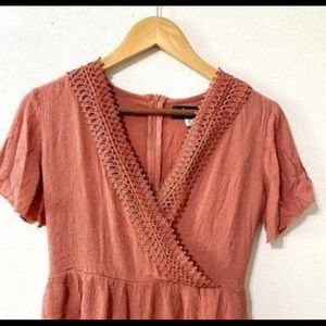 Blue Rain Romper Dusty Rose V-Neck Pink Medium